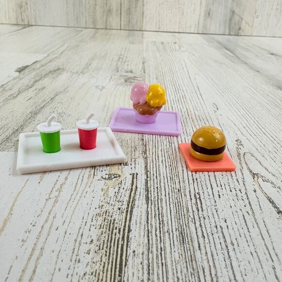 Bluey Fast FOOD Trays Hamburger Ice Cream Drinks Replacement for Figure Playset - Picture 1 of 6